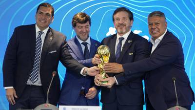 The 2030 World Cup is awarded to Spain, Portugal and Morocco — with 3 South American countries added
