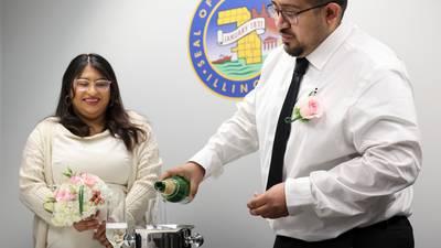 Meet Cook County’s first married couple of the year