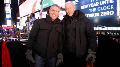 Andy Cohen and Anderson Cooper bring booze back to CNN to toast 2024