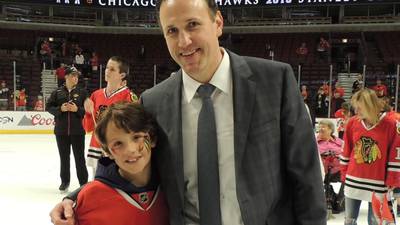 Gabe Perreault and his dad, Yanic, a Chicago Blackhawks coach, make the World Juniors a family affair