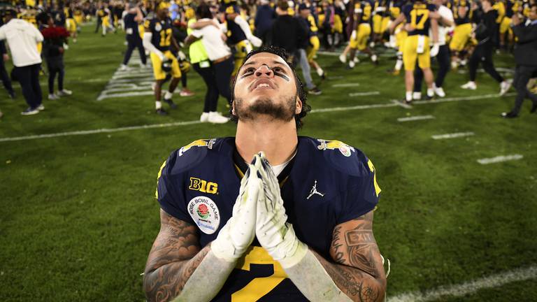 ‘Blessed’ Blake Corum — back from a knee injury — has Michigan on the brink of its 1st national title since 1997